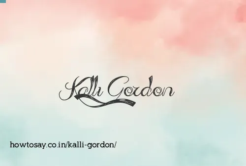 Kalli Gordon