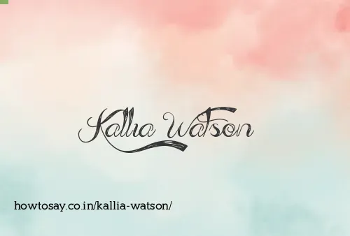 Kallia Watson