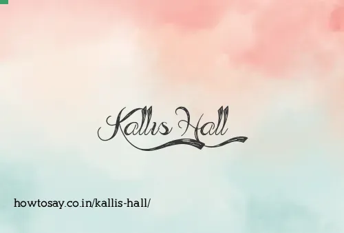 Kallis Hall