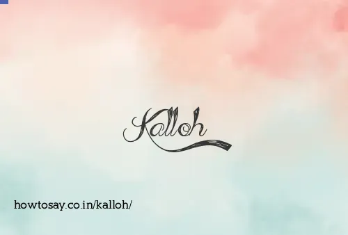 Kalloh