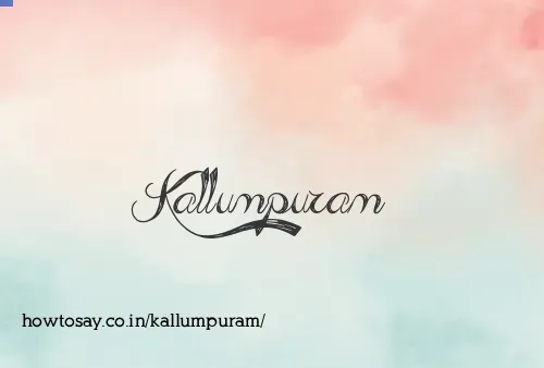 Kallumpuram
