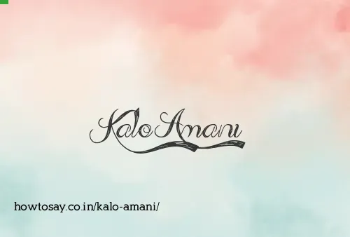 Kalo Amani