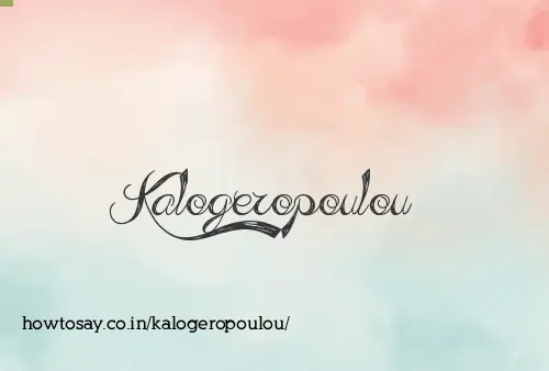 Kalogeropoulou