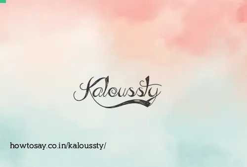 Kaloussty