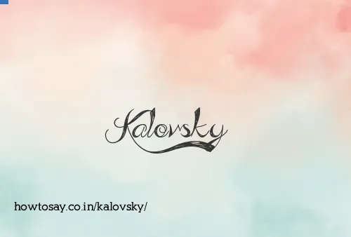 Kalovsky