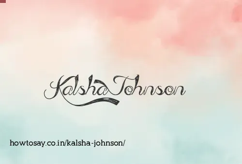 Kalsha Johnson