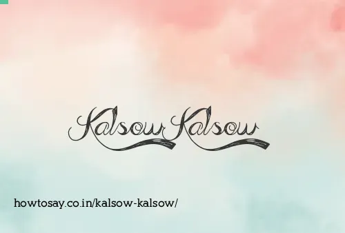 Kalsow Kalsow