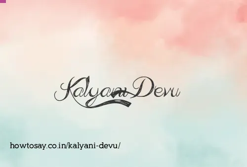 Kalyani Devu