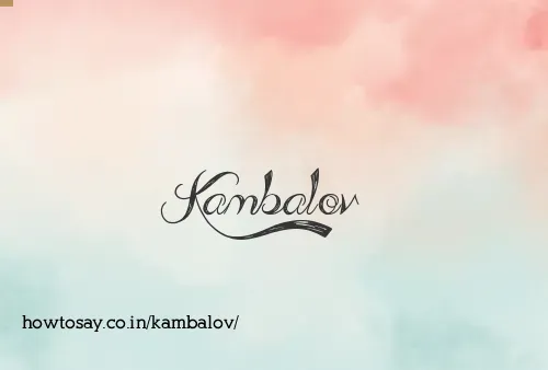 Kambalov