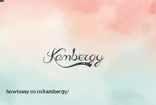 Kambergy