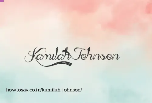 Kamilah Johnson