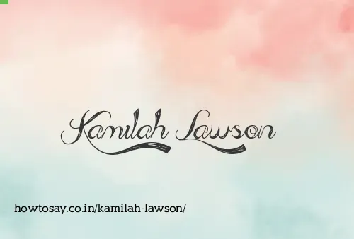 Kamilah Lawson