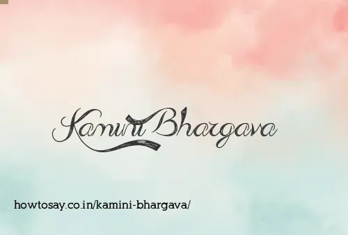 Kamini Bhargava