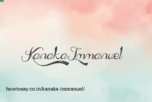 Kanaka Immanuel
