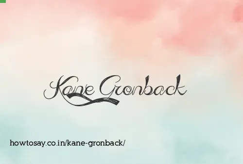 Kane Gronback