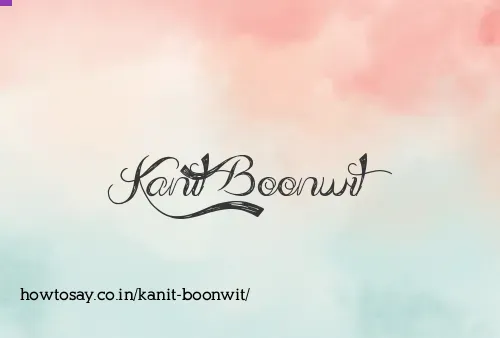 Kanit Boonwit