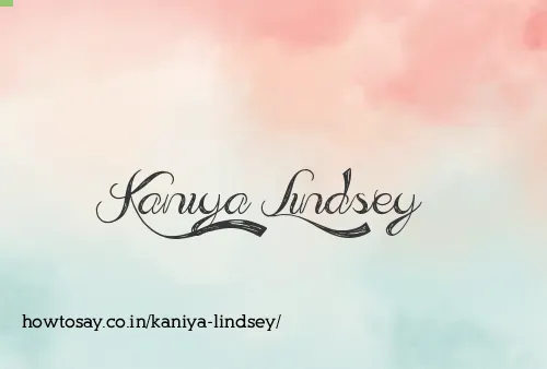 Kaniya Lindsey