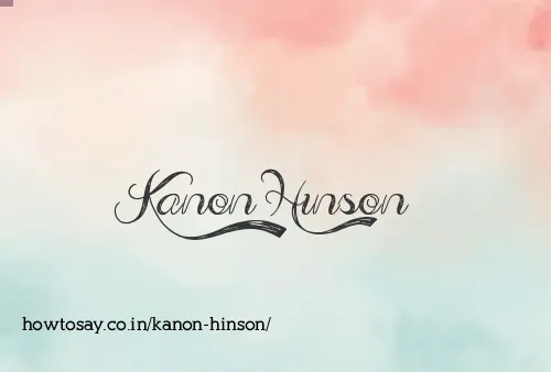 Kanon Hinson