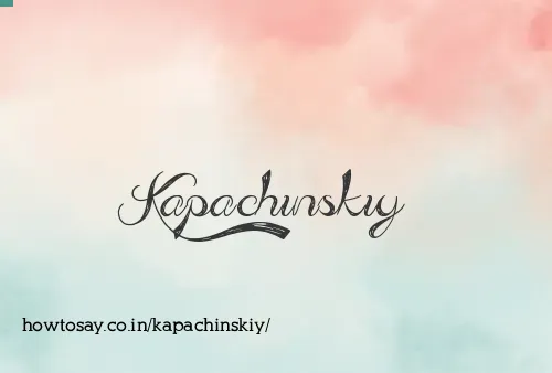 Kapachinskiy