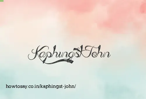 Kaphingst John