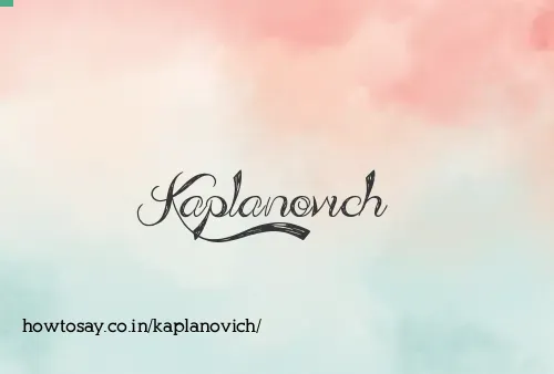 Kaplanovich