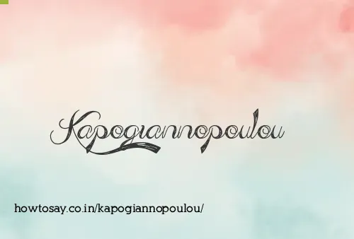 Kapogiannopoulou