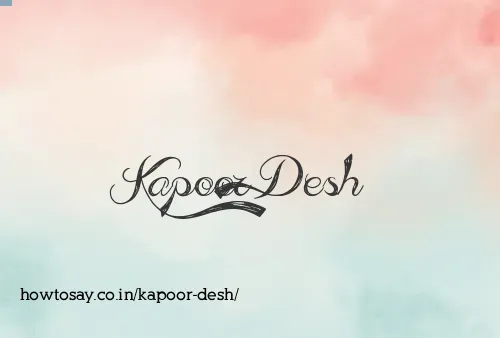 Kapoor Desh