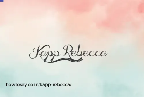 Kapp Rebecca