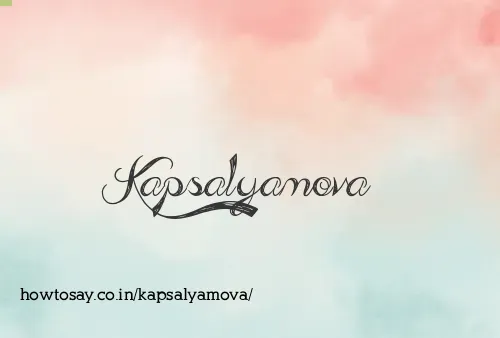 Kapsalyamova