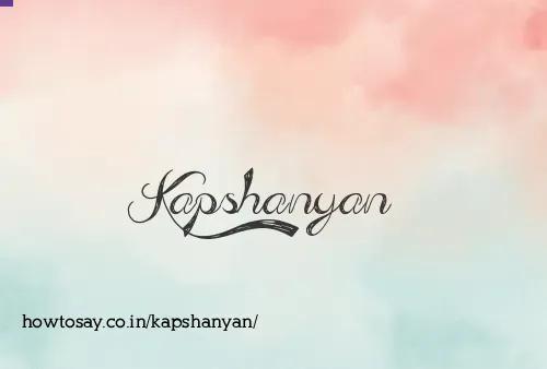 Kapshanyan
