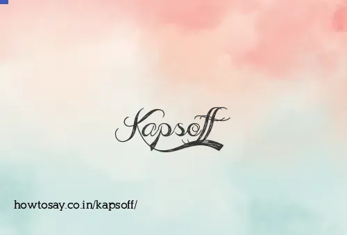 Kapsoff