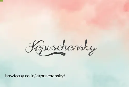 Kapuschansky