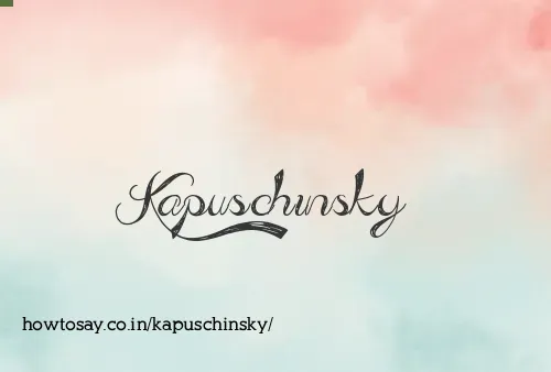Kapuschinsky