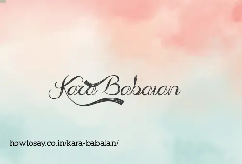 Kara Babaian