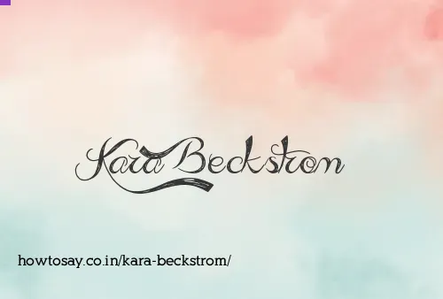 Kara Beckstrom