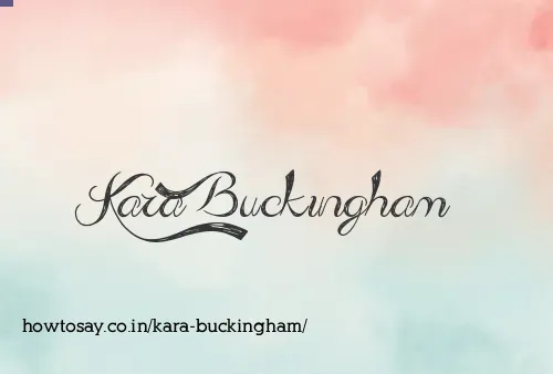 Kara Buckingham