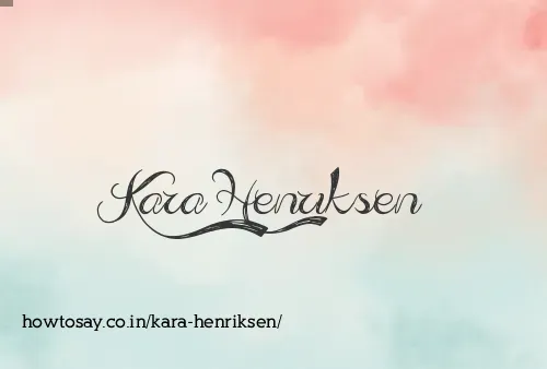 Kara Henriksen