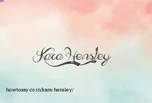 Kara Hensley