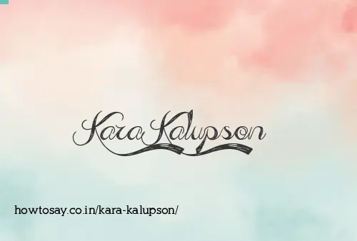 Kara Kalupson