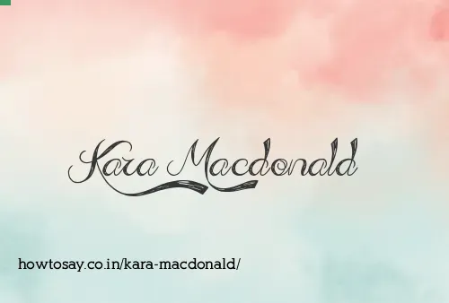 Kara Macdonald