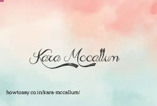 Kara Mccallum