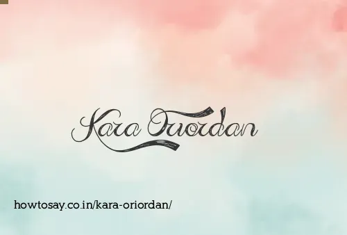 Kara Oriordan