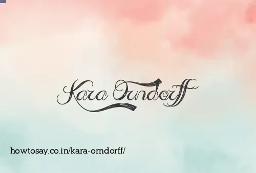 Kara Orndorff
