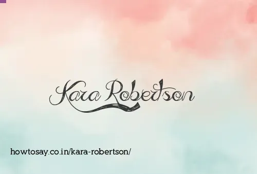 Kara Robertson