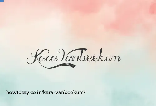 Kara Vanbeekum