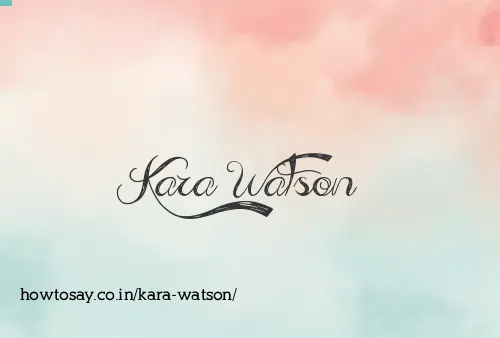 Kara Watson