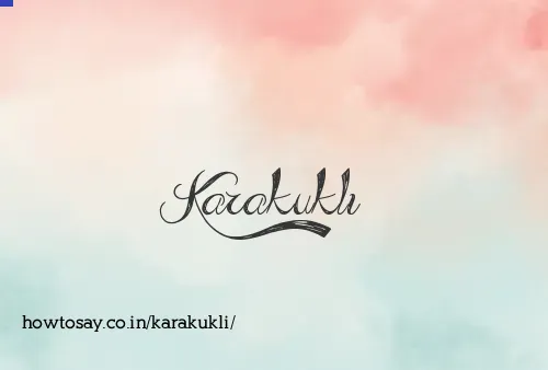 Karakukli
