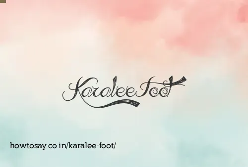 Karalee Foot