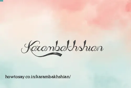 Karambakhshian