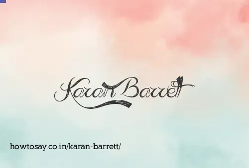 Karan Barrett